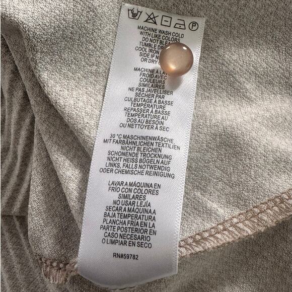 Adrianna Pappel Large Polyester Brown Short Sleeve Top Ruffle Neck - Picture 7 of 10